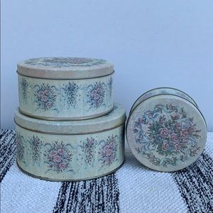 floral tin set
